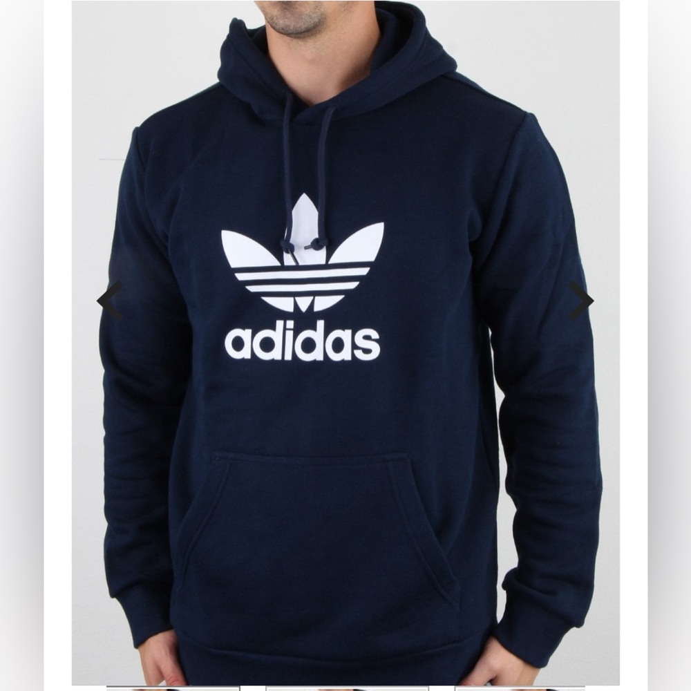 Adidas Originals Trefoil Navy Hoodie (size L)